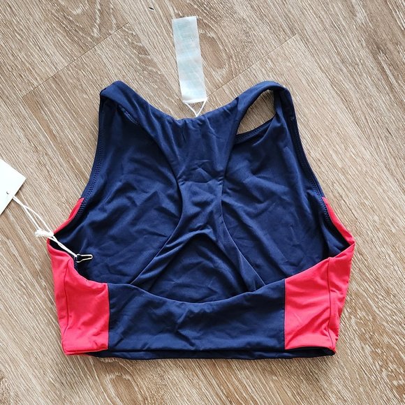 NWT Carve Designs Color Block High Neck Bikini Top - Picture 2 of 8